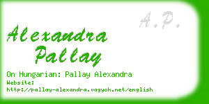 alexandra pallay business card